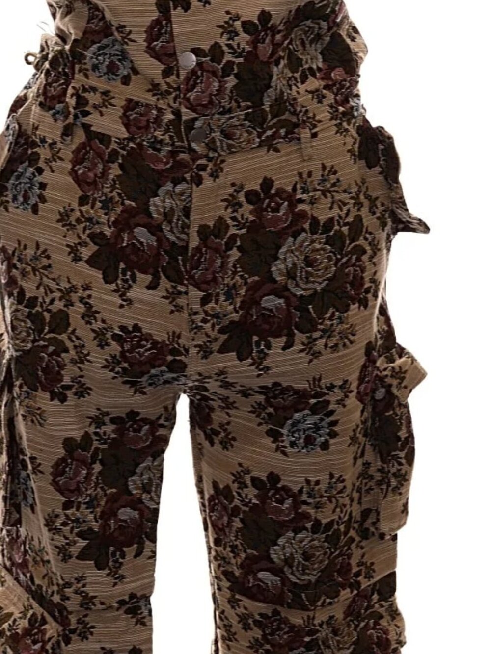 Floral Woven Brocade Jumpsuit - Picture 5 of 6